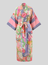 belle tenue de fête Veste kimono longue imprimée à manches courtes